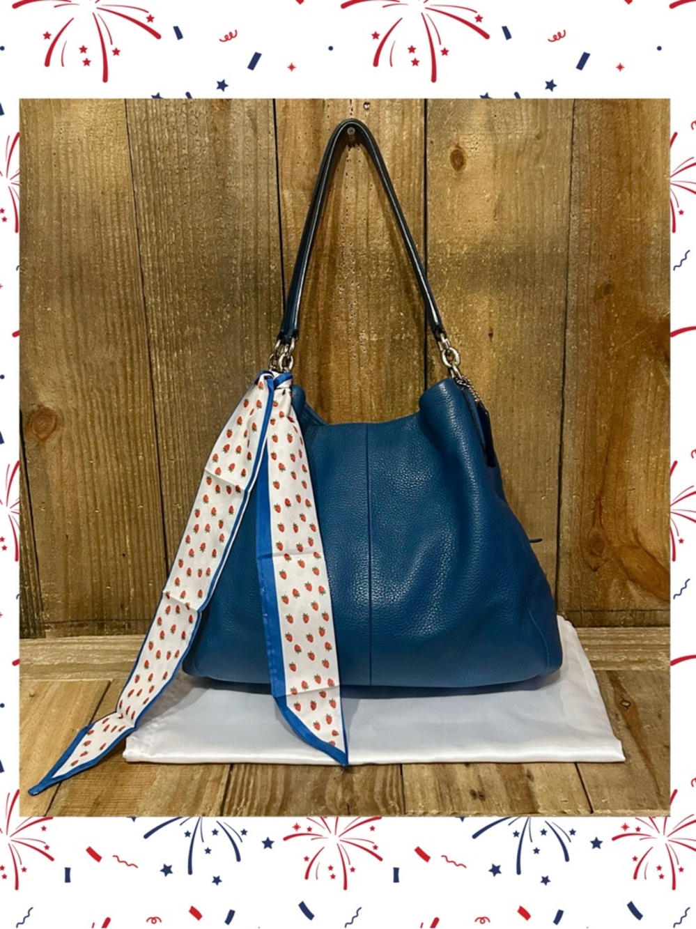 Coach. 4 Piece Set: Madison Phoebe Bag with Free Wristlet, Scarf & Dust Bag. - Picture 9 of 16